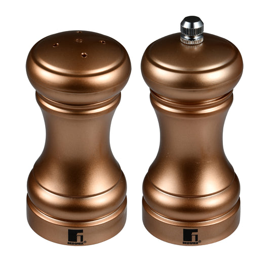 JUEGO DE 2 PZS MOLINILLO SALERO Y PIMENTERO ABS COLOR COBRE COPPER BG