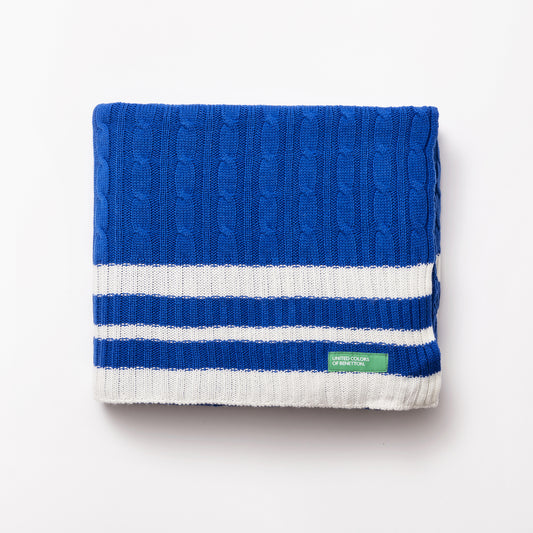 Manta Benetton 140 x 190 cm - Rainbow & MANTA 140X190CM 200GSM 100% ACRÍLICO AZUL RAINBOW BE