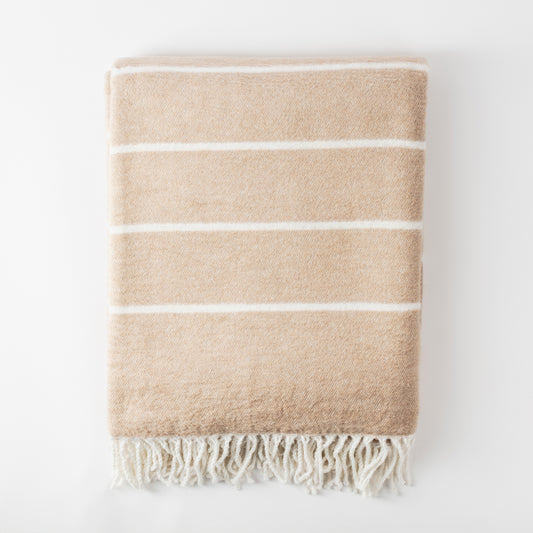 MANTA 130X170CM 320GSM 60% ALGODON 40% ACRILICO BEIGE CRF TEXTIL 2023