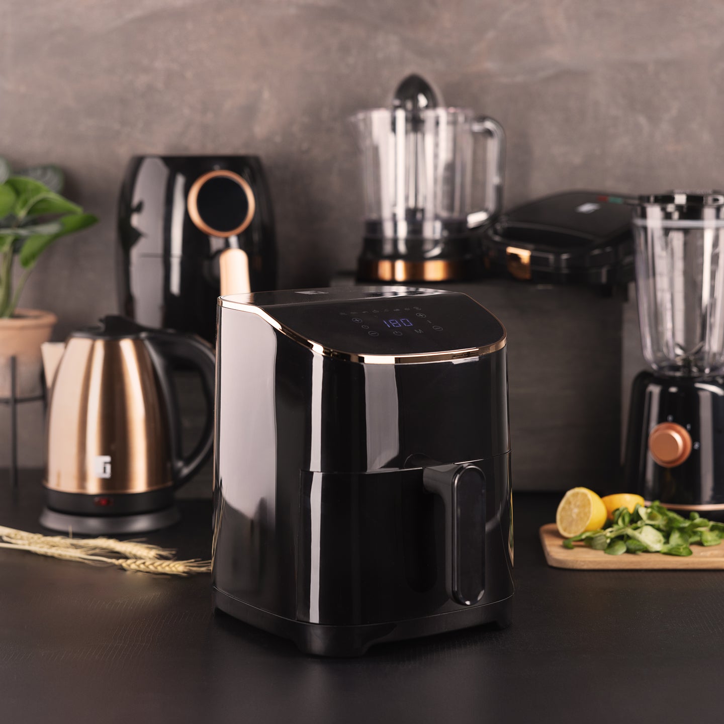 Freidora de aire 1300W 4.8L 8 programas Bergner - Copper (3)