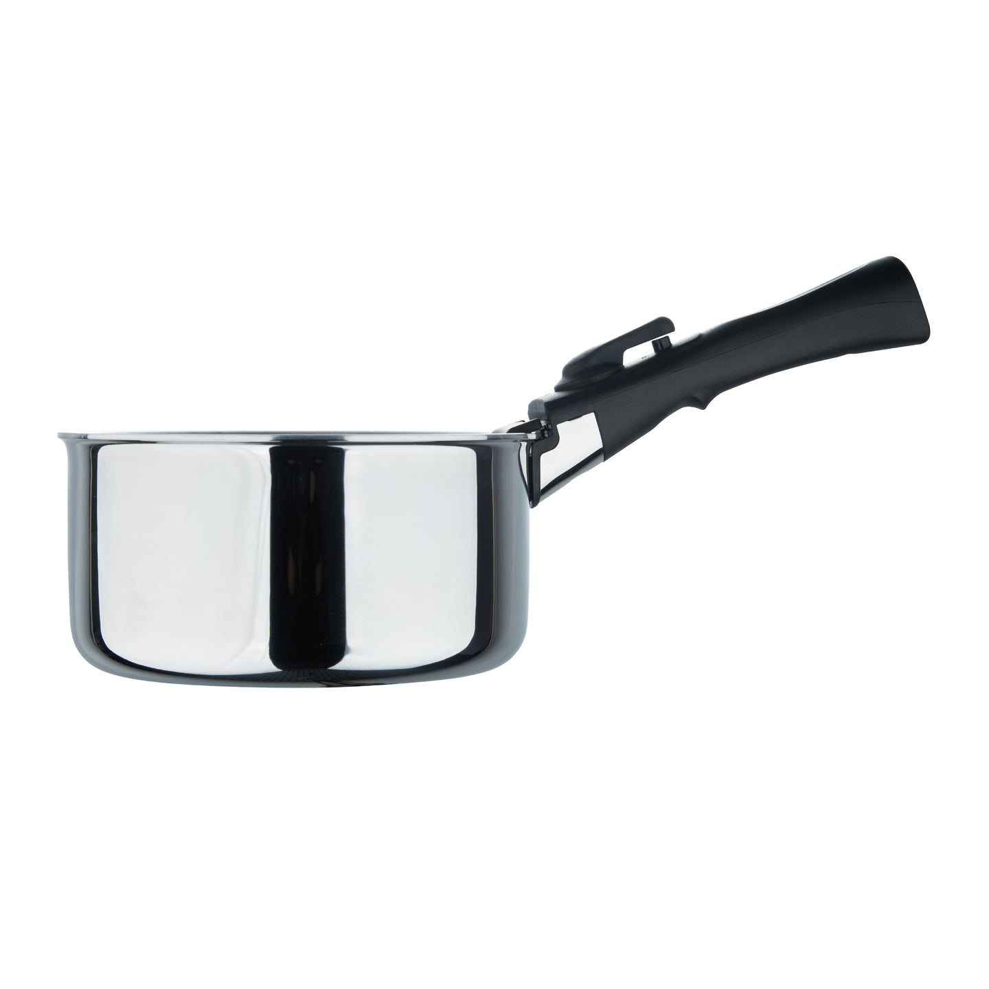 Set de 3 cazos Bergner con mango extraíble de acero inoxidable de 16, 18 y 20 cm - Click & cook (4)