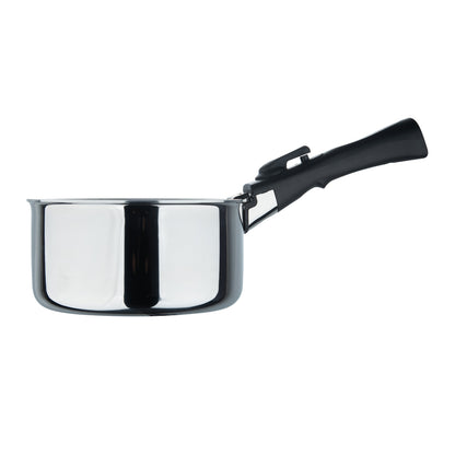 Set de 3 cazos Bergner con mango extraíble de acero inoxidable de 16, 18 y 20 cm - Click & cook (4)