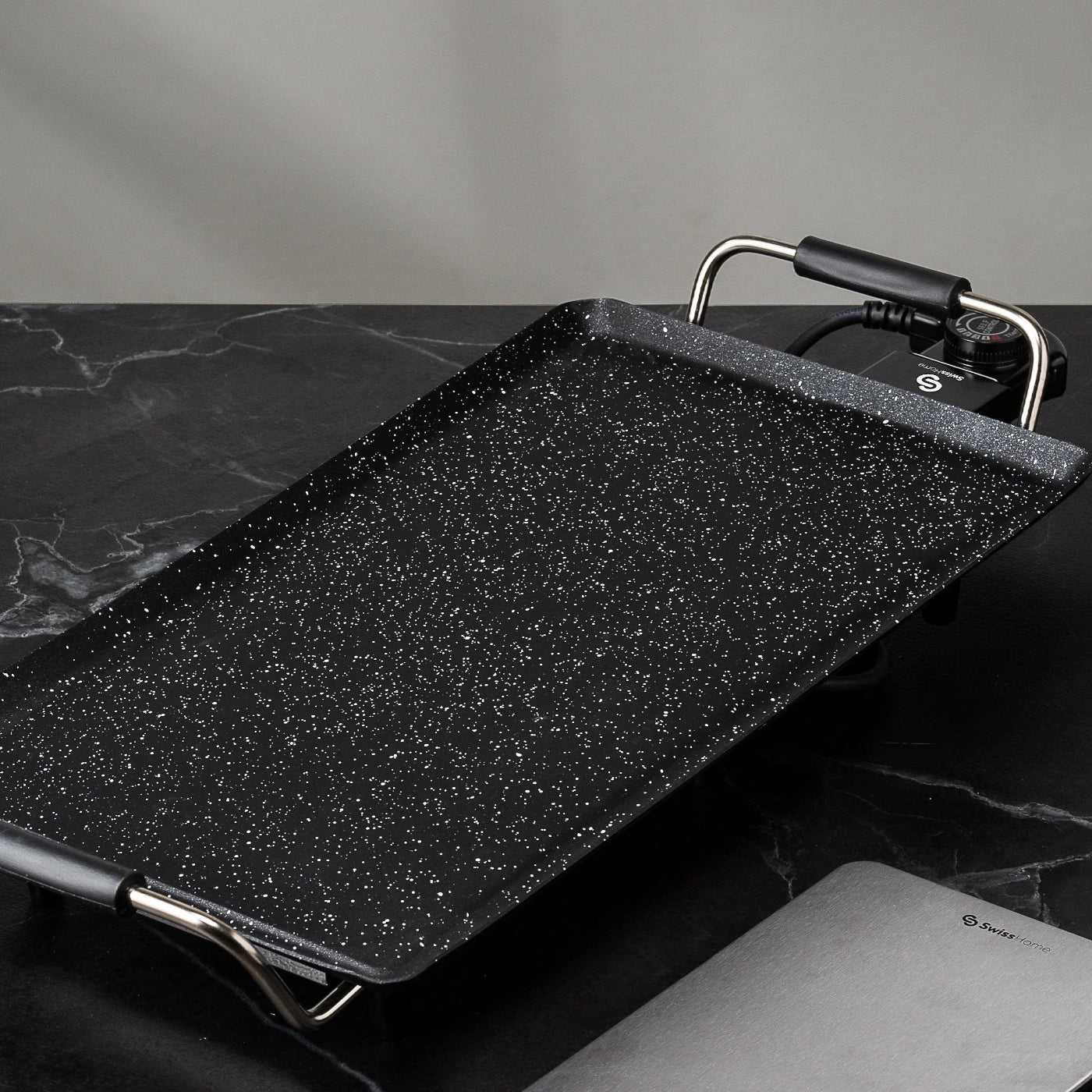 Plancha de asar 47 cm de aliminio Dark - Swiss Home