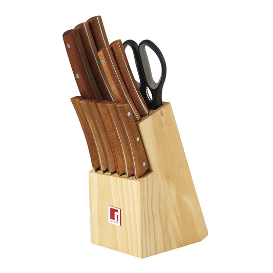 Set de 11 cuchillos + Tijeras + Tacoma Nature - Bergner
