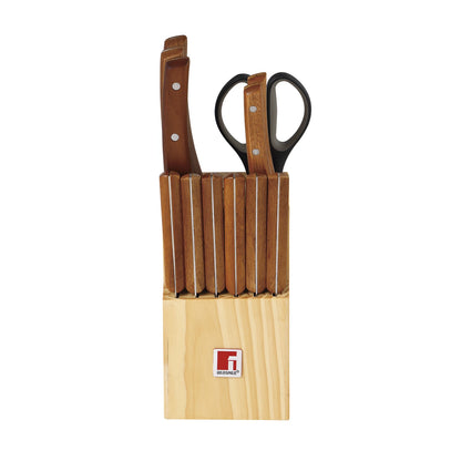Set de 11 cuchillos + Tijeras + Tacoma Nature - Bergner