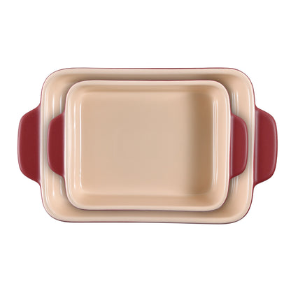 Set 2 Bandejas de Horno de Gres Maroon - Bergner