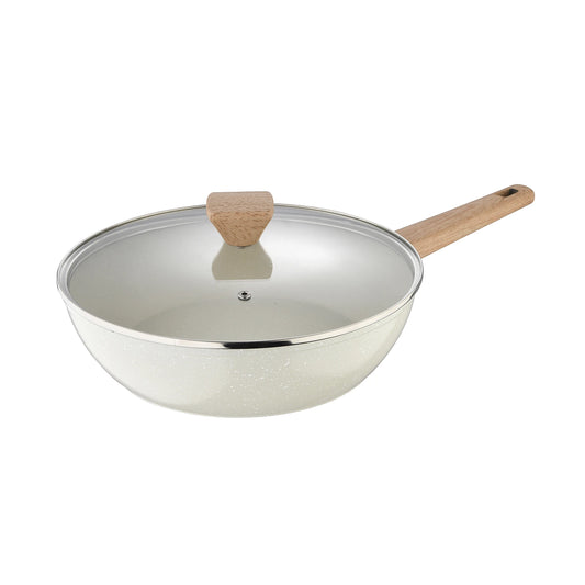 Sartén para saltear con Tapa 28 Cm Alu Forjado Naturally - Bergner