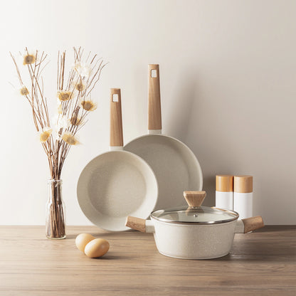 Set 3 Sartenes Aluminio Forjado Naturally - Bergner