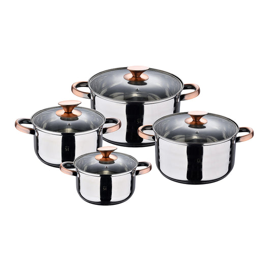 Bateria de cocina de 8 piezas de Acero Inoxidale Altea - San Ignacio