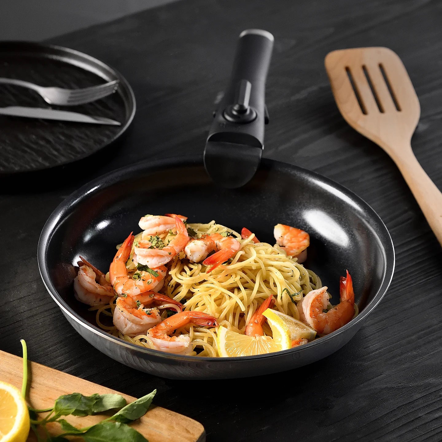 Juego de 3 sartenes + 1 Mango desmontable LEGACY - MasterPRO