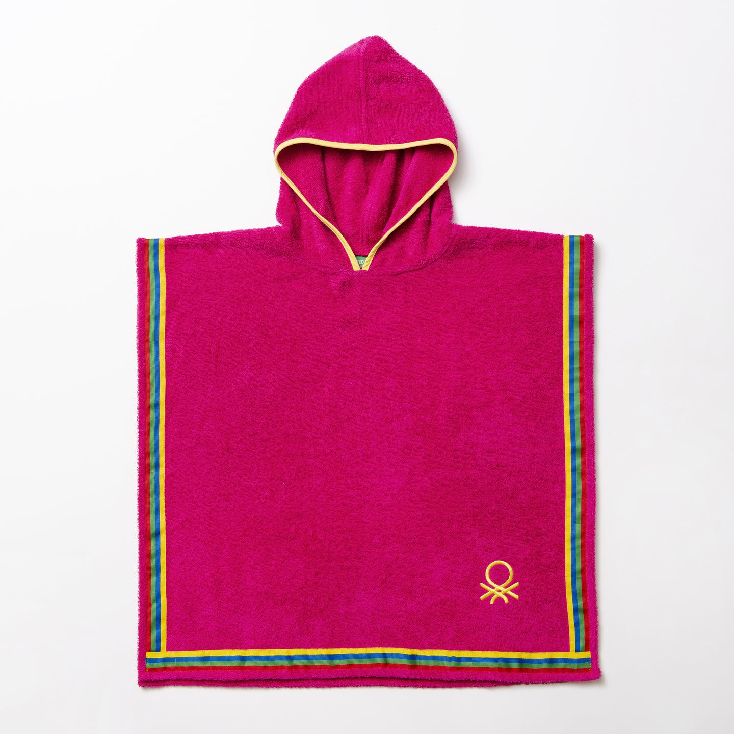 ALBORNOZ PONCHO DE NIÑO 65X65CM 380 GSM 100% ALGODÓN ROSA KIDS BE