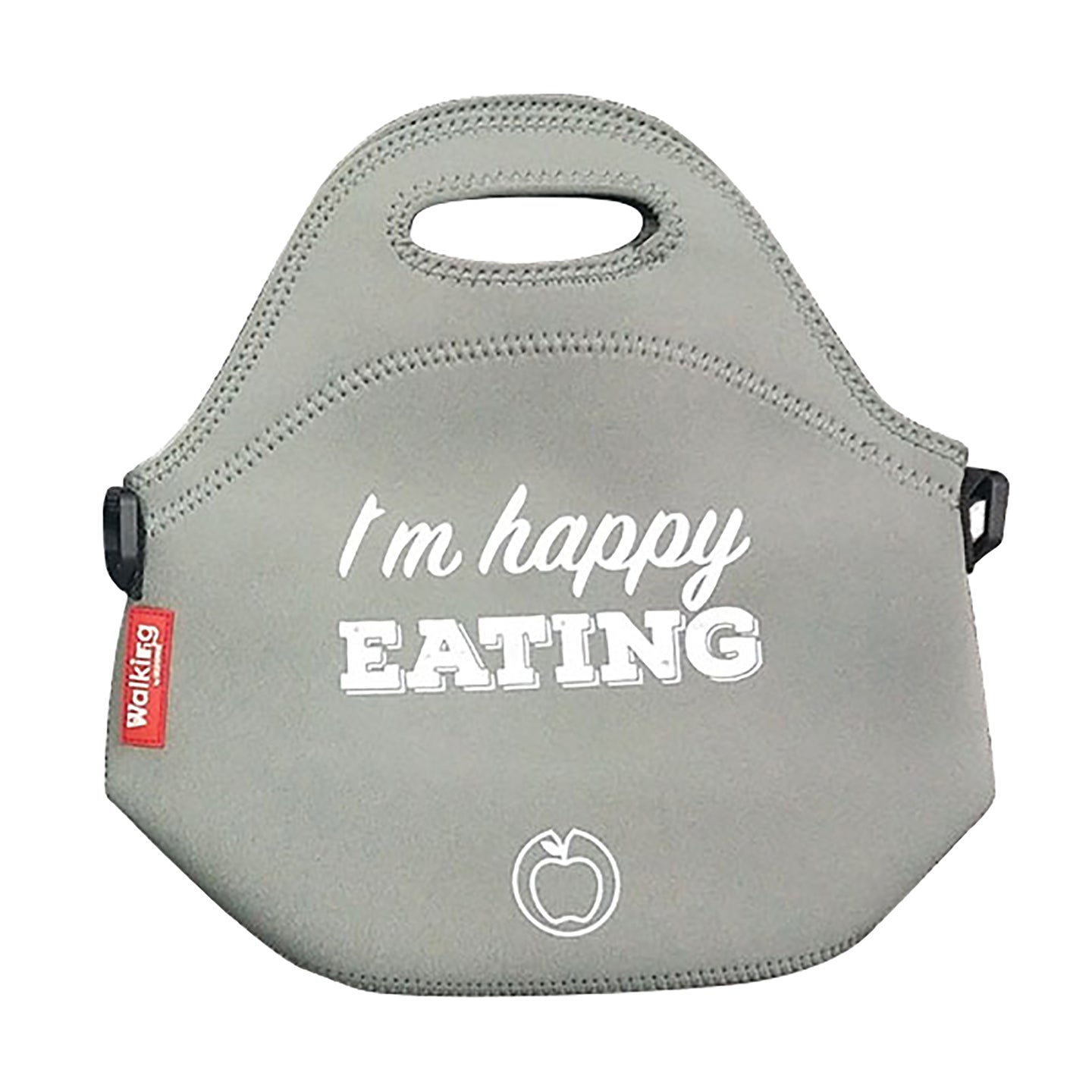 BOLSA ALMUERZO NEOPRENO 30X30X17CM GRIS I M HAPPY EATING BG