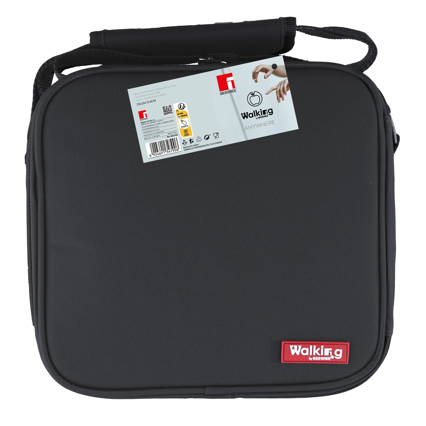 Bolsa porta alimentos con tápers 23x22x13.5 cm Bergner (6)