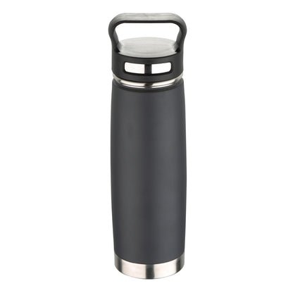 Botella de agua con agarre 500 ml Bergner & BOTELLA TERMO 500ML ACER.INOX NEGRO WALKING ANYWHERE BG