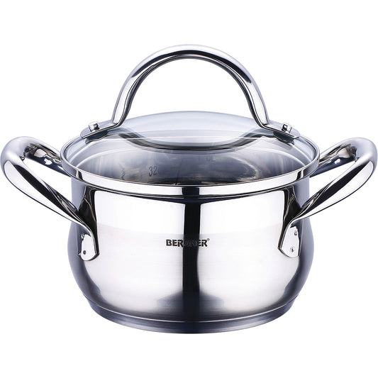 CACEROLA 20X11.5CM 3.3L ACERO INOX IND C/TAPA GOURMET BG