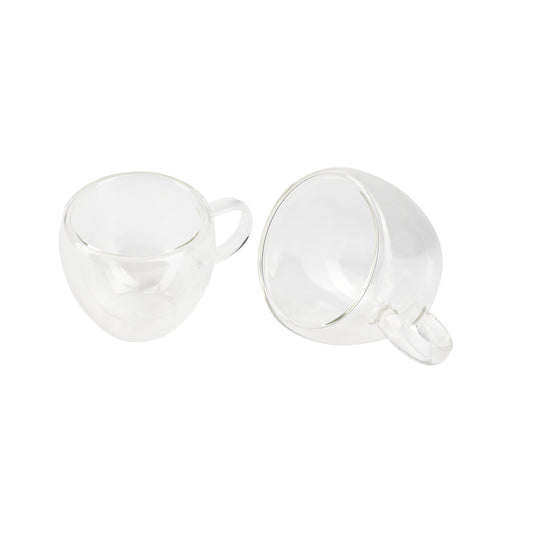 JUEGO DE 2 PZS VASO 100 ML DOBLE PARED BOROSILICATO COFFEE & TEA LOVERS BG