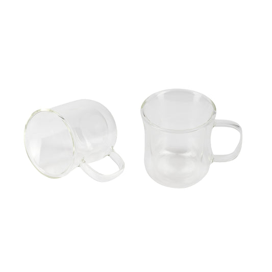 JUEGO DE 2 PZS VASO 230 ML DOBLE PARED BOROSILICATO COFFEE & TEA LOVERS BG