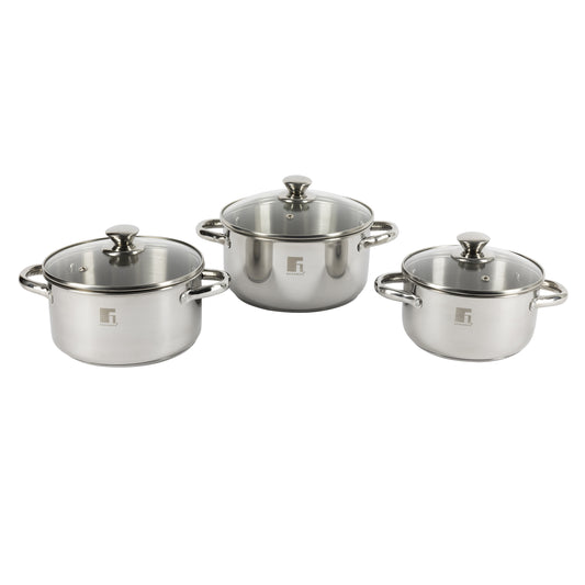 Batería de cocina Bergner de acero inoxidable 6 piezas - Alea