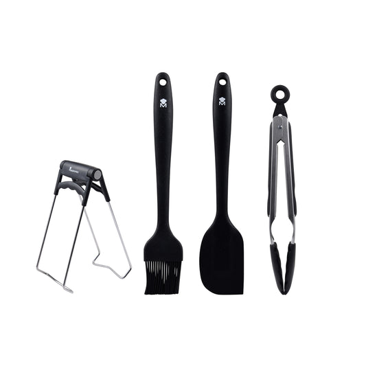 JUEGO DE 4PZS HERRAMIENTAS DE COCINA SILICONA FOODIES COLLECTION MP