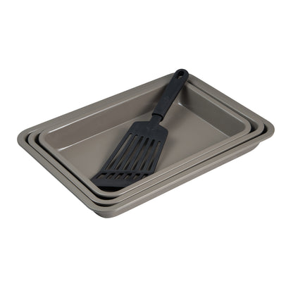 SET 3PC BANDEJA PARA HORNO ACERO AL CARBONO BAKE LOVERS BG