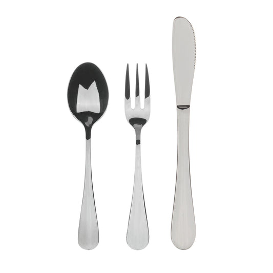 SET 3PC CUBIERTOS INFANTILES ACER.INOX MUNICH SILVER SHINY BG