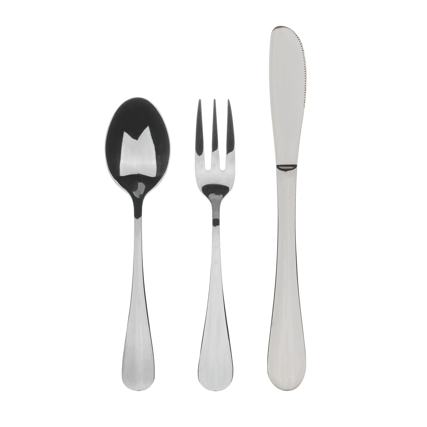SET 3PC CUBIERTOS INFANTILES ACER.INOX MUNICH SILVER SHINY BG