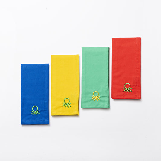 SET 4PC MANTEL INDIVIDUAL 30X45CM 100% ALGODÓN (AZUL+AMARILLO+VERDE+ROJO) RAINBOW BE