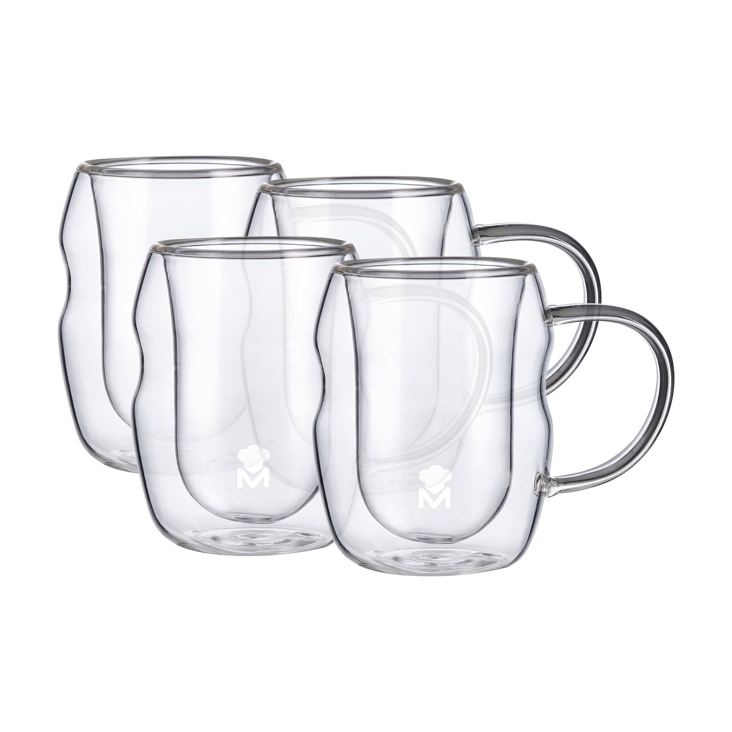 SET 4PCS VASOS DE 50ML BOROSILICATO DOBLE PARED MIXOLOGY MP