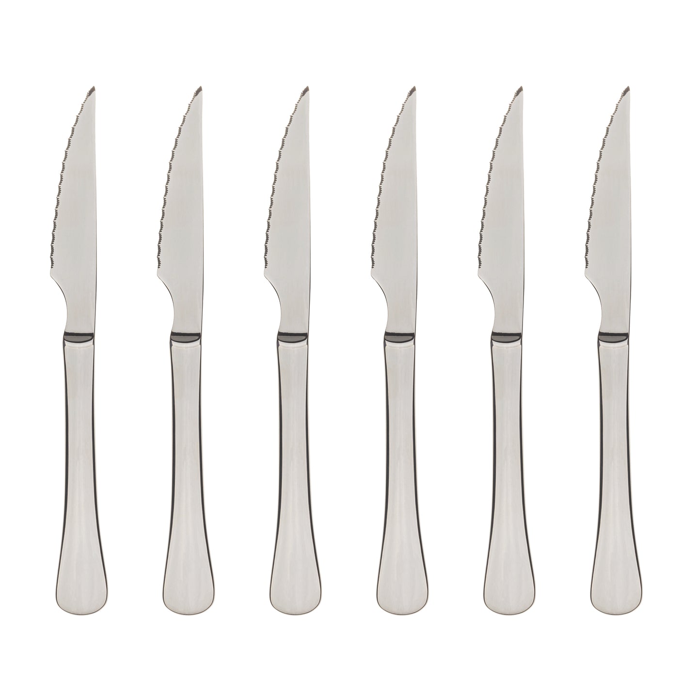 Set 6 piezas Cuchillo de mesa Bergner acero inoxidable