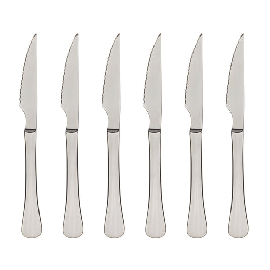 Set 6 piezas Cuchillo de mesa Bergner acero inoxidable