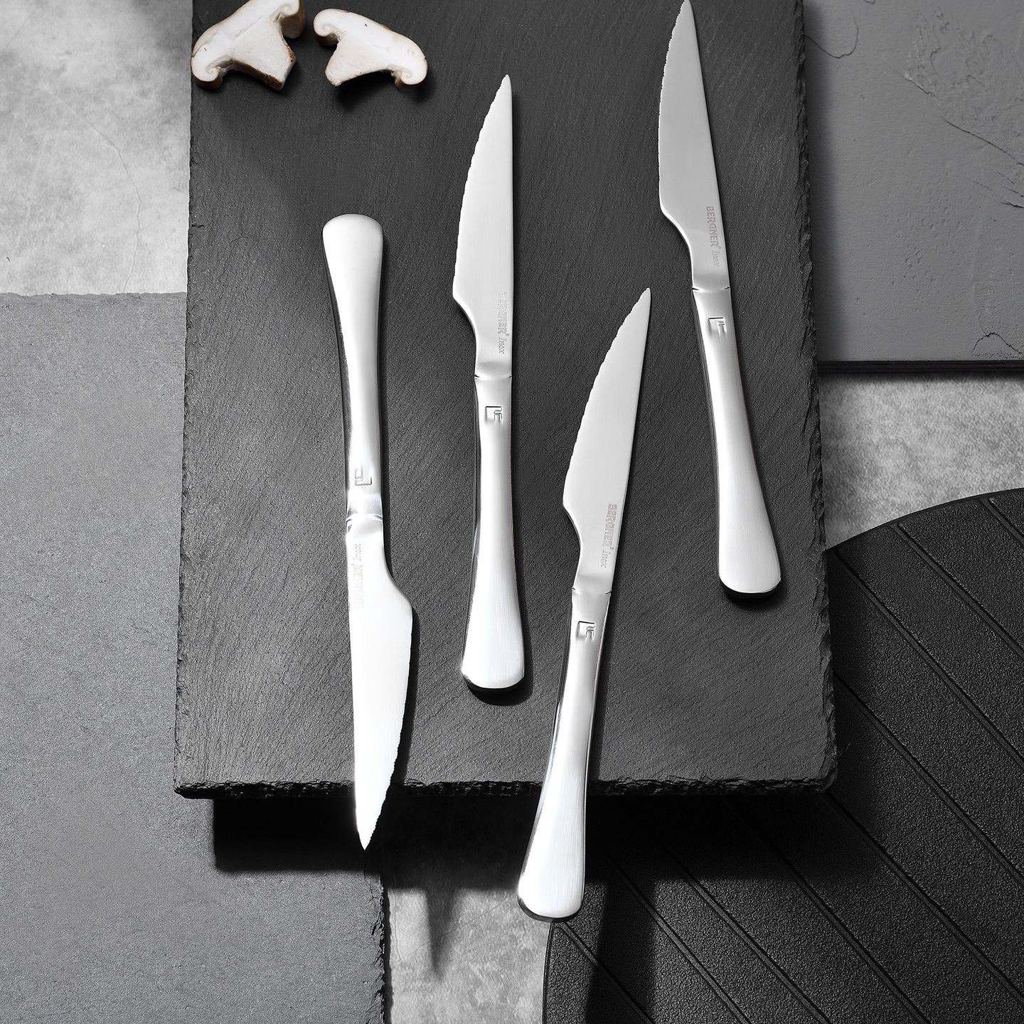 Set 6 piezas Cuchillo de mesa Bergner acero inoxidable (2)