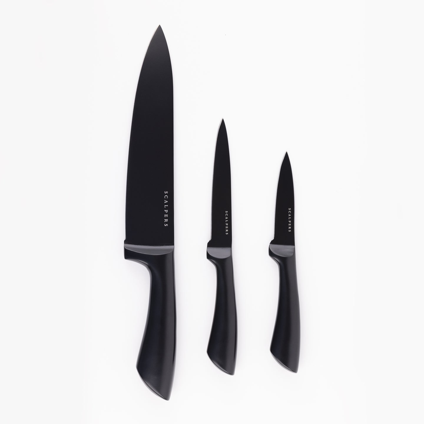 SET CUCHILLO CHULETERO 3PC ACERO INOX NEGRO 365 SCALPERS HOME SC