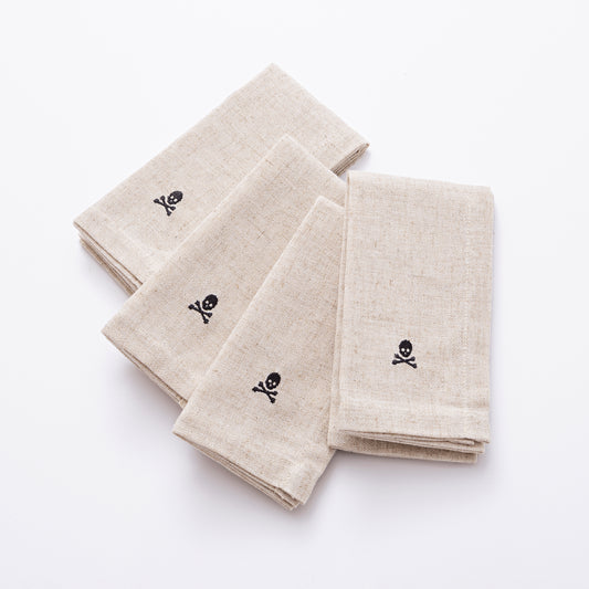 SET SERVILLETAS 365 4PC 40X40CM LINO Y POLIESTER 230GSM CON LOGO BORDADO 365 SCALPERS HOME SC