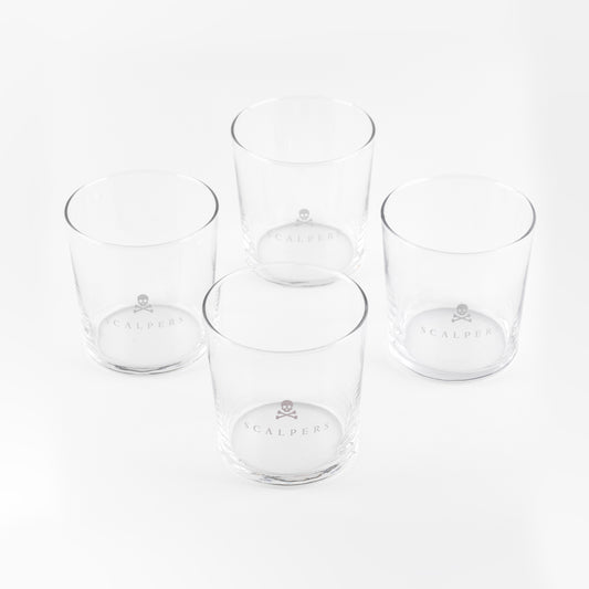 Set 4 Vasos de cristal Scalpers Logo 350ml