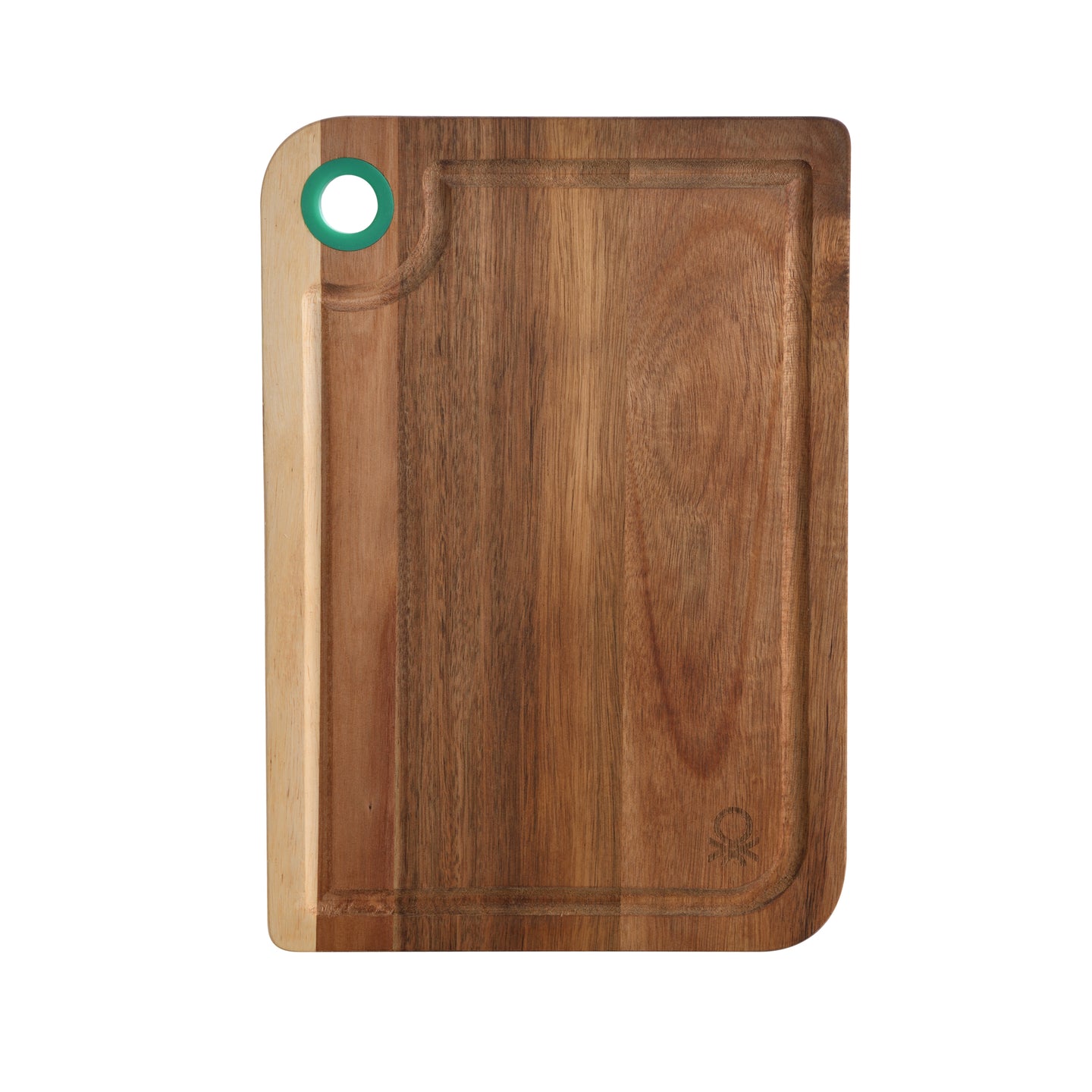 TABLA DE CORTE 33X23X1.5CM MADERA DE ACACIA VERDE RAINBOW BE