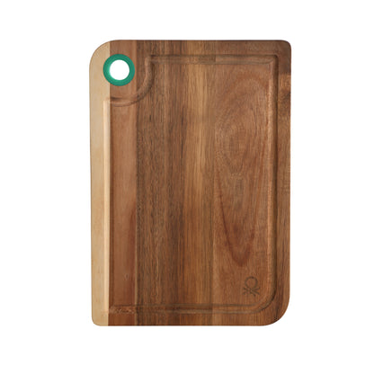 TABLA DE CORTE 33X23X1.5CM MADERA DE ACACIA VERDE RAINBOW BE