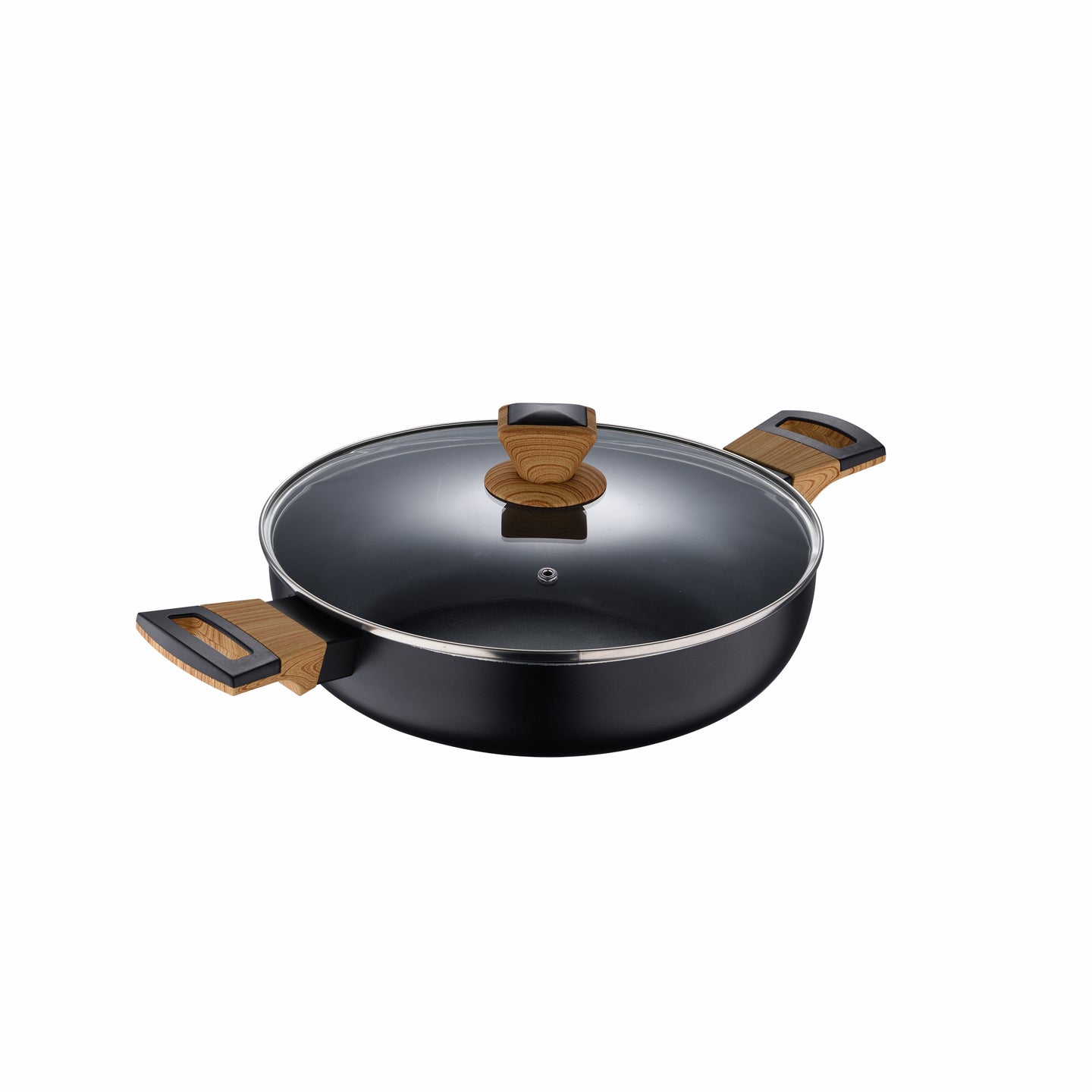 TARTERA 28X7.5CM ALUMINIO PRENSADO IND C/TAPA EARTH BLACK BG