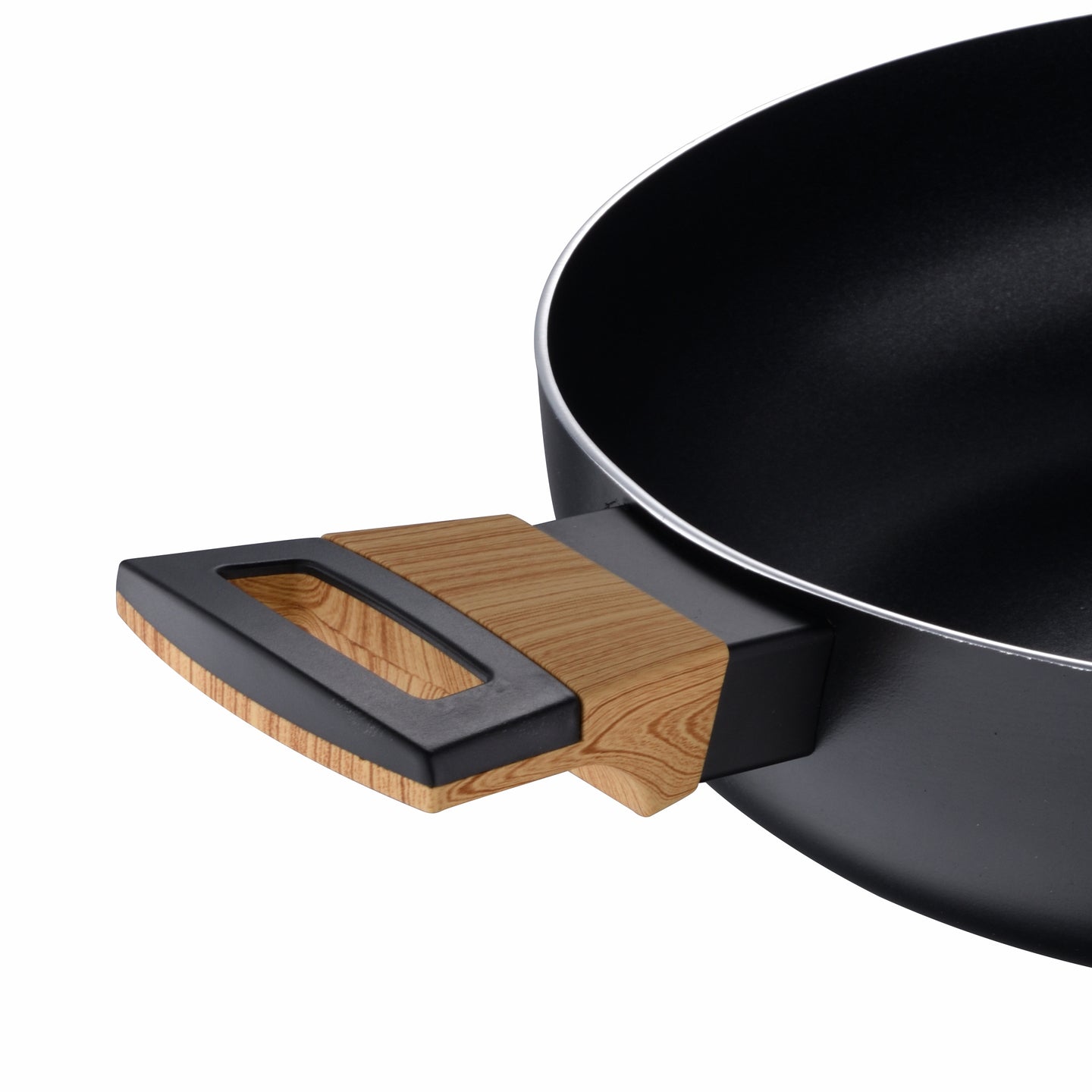 Cacerola baja con tapa Bergner Aluminio prensado Ø28cm - Earth Black (3)