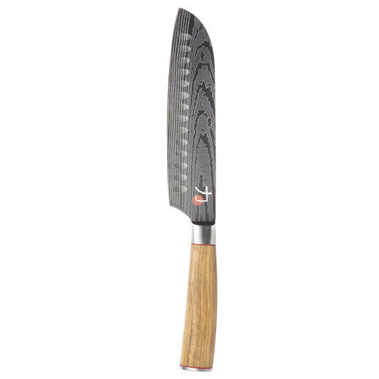 Cuchillo santoku mango de madera MasterPRO Tetsu 17.5 cm