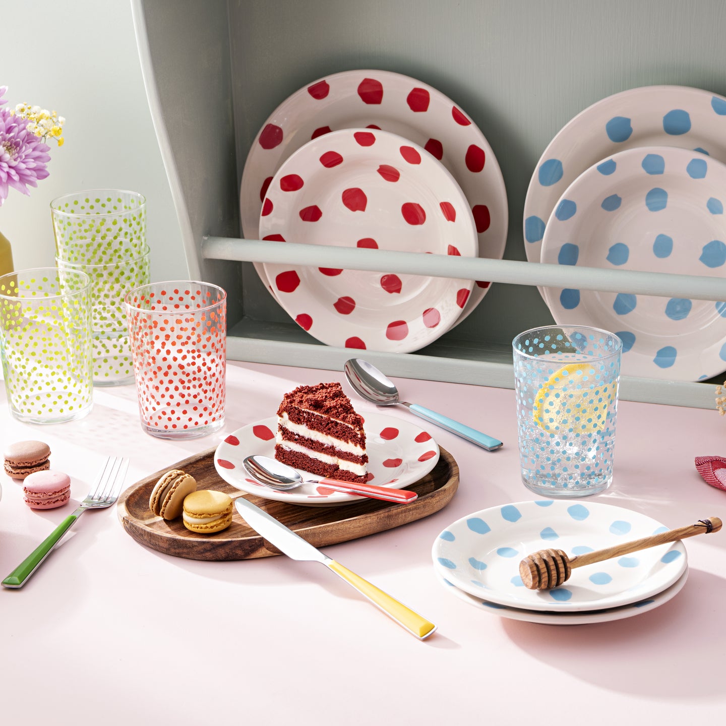 Set de 3 platos de postre Casa Samantha de gres 18cm (5)