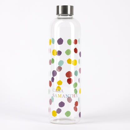 BOTELLA DE AGUA 1L VIDRIO DE BOROSILICATO SABOR CASA SAMANTA