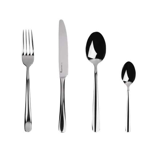 SET 4 PZS CUBERTERÍA ACERO INOX BRILLO FOODIES MP