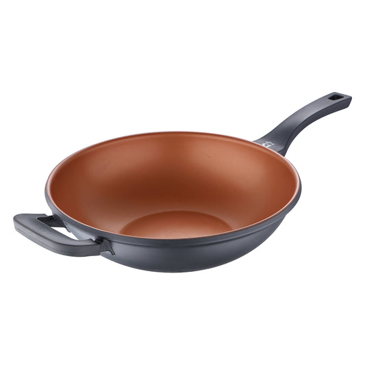 WOK 32X9.5CM ALUMINIO FUNDIDO IND  BRONZE SG
