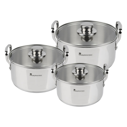 Batería de cocina MasterPRO de acero inoxidable 6 piezas - Smart