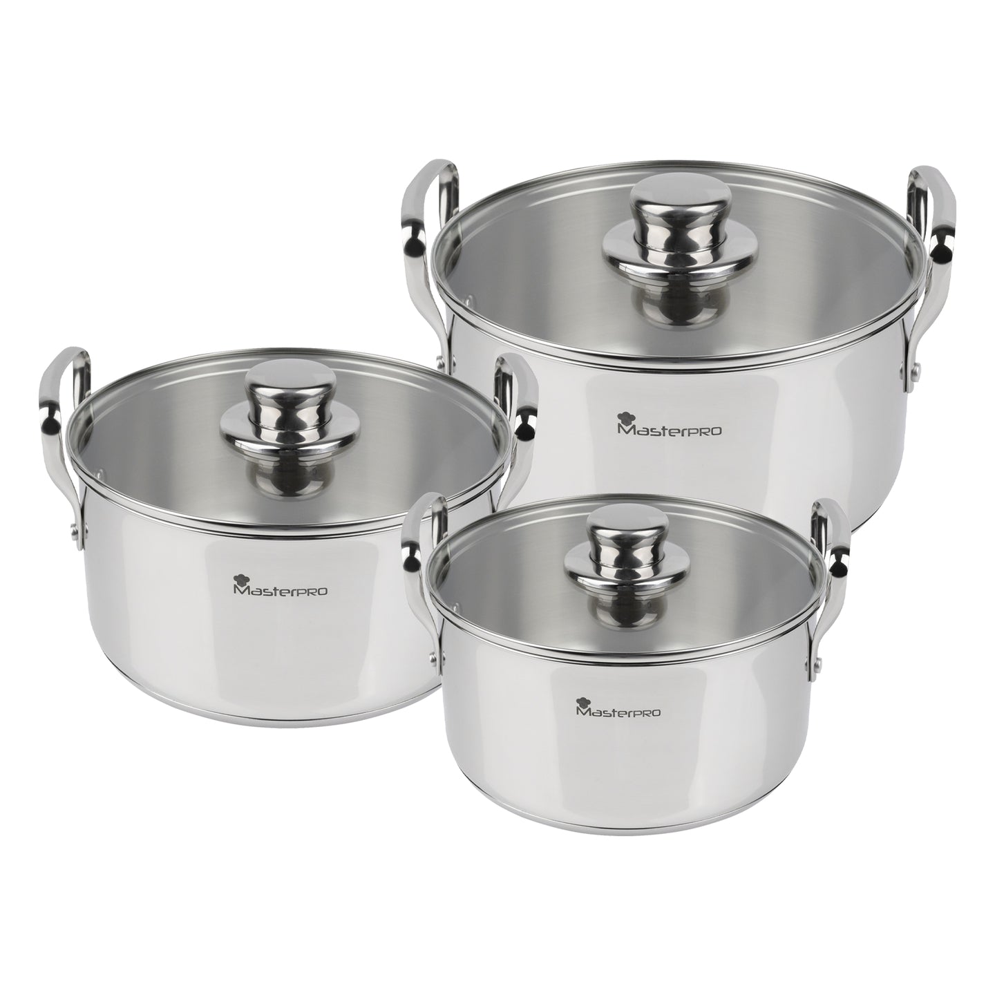 Batería de cocina MasterPRO de acero inoxidable 6 piezas - Smart