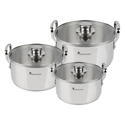 Batería de cocina MasterPRO de acero inoxidable 6 piezas - Smart
