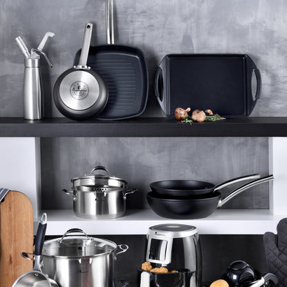 Cacerola baja MasterPRO de aluminio forjado 28 cm - Foodies Collection (1)