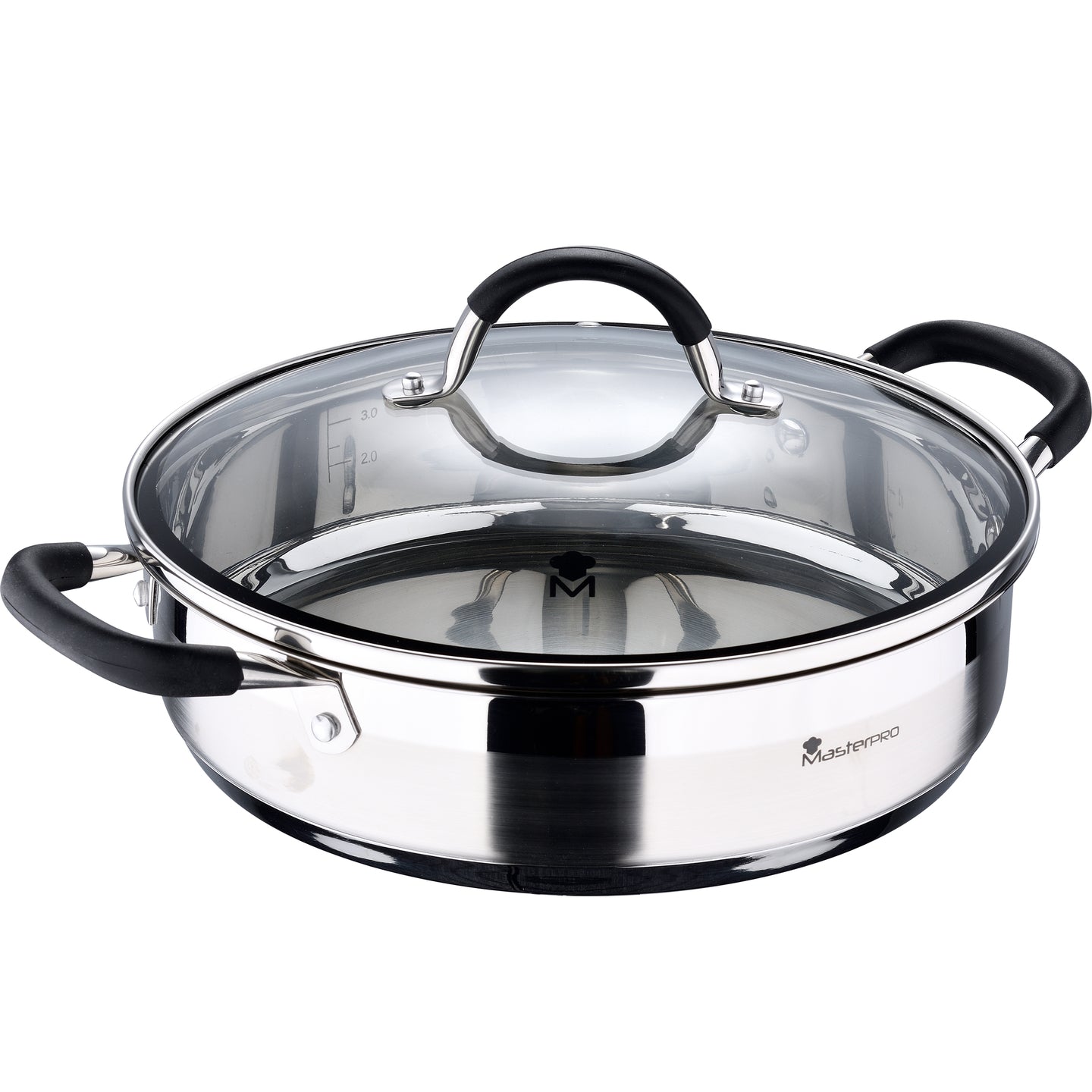 Cacerola baja MasterPRO de aluminio forjado 28 cm - Foodies Collection