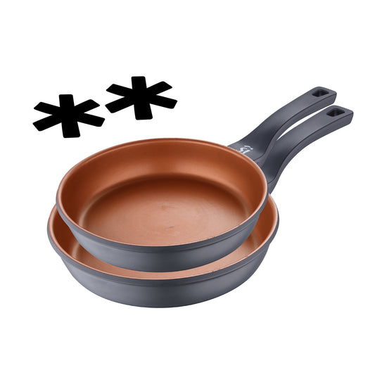 Set de 2 sartenes San Ignacio de aluminio forjado - Bronze