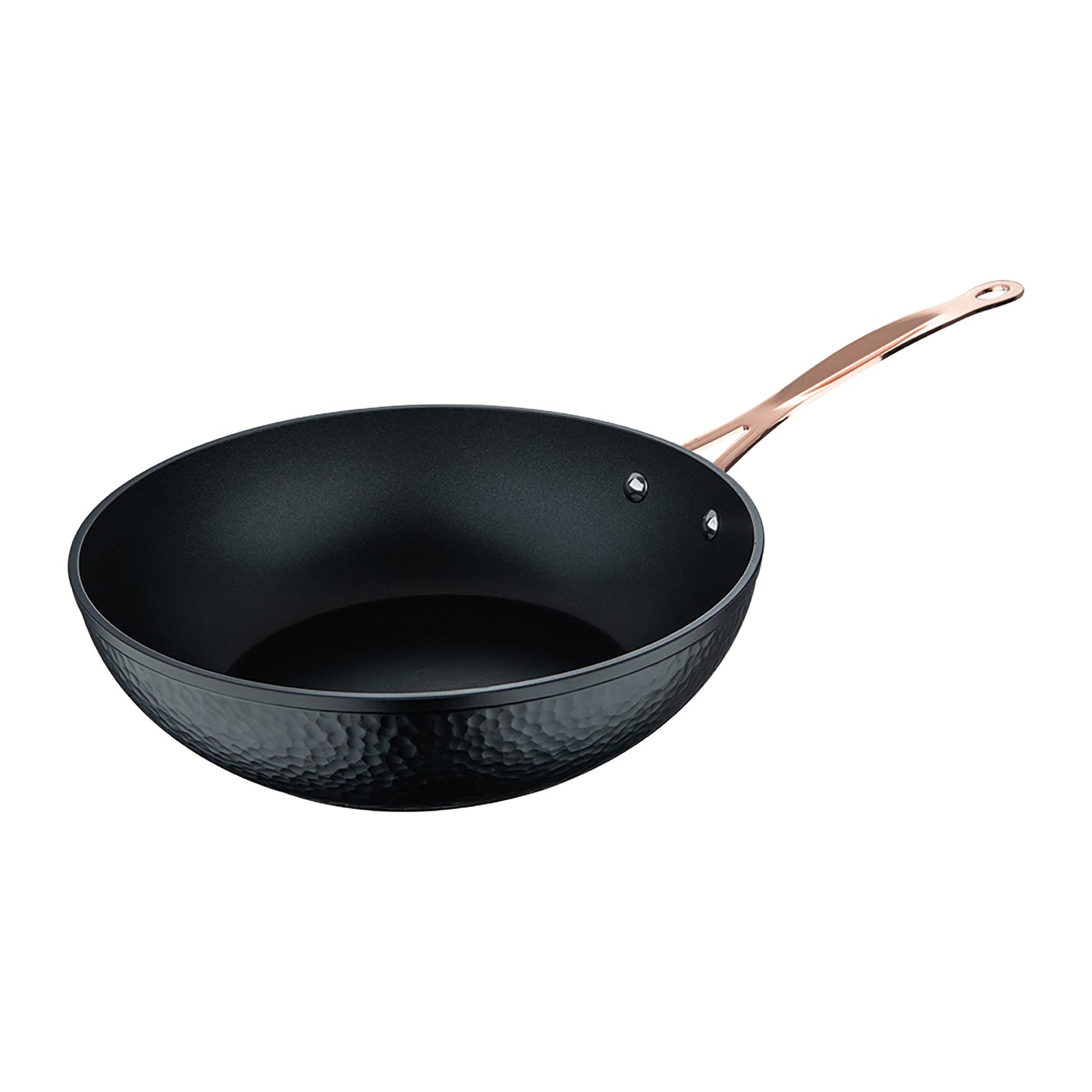WOK 28X7.8CM ALU FORJADO IND NEGRO MATE COPPER BG